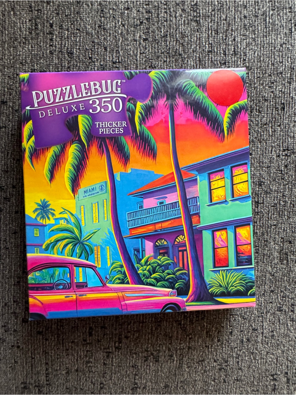 2 Deluxe 350-Piece Puzzles - Vibrant Neon City Scene